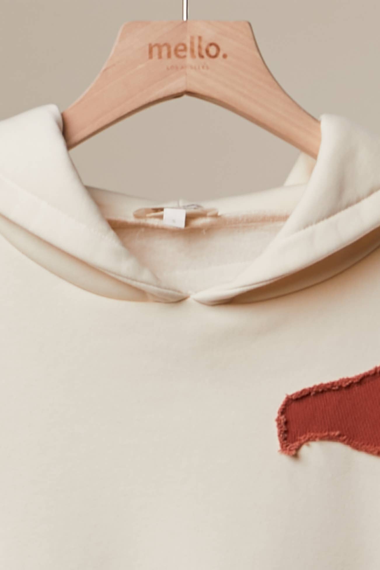 Abstract Patch Hoodie with Kangaroo Pocket