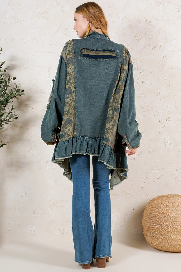 Boho Chic Patched Shrug