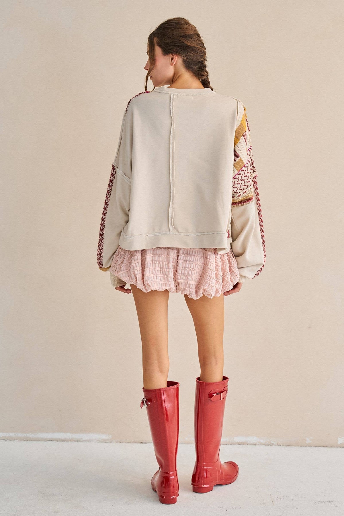 RUFFLE WRINKLE BALLOON SHORTS