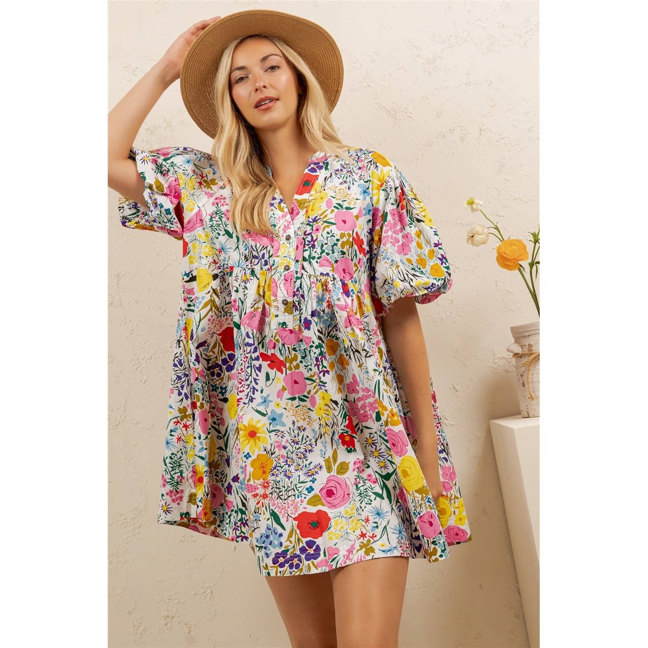 WILDFLOWER GARDEN TUNIC DRESS (SD7035)