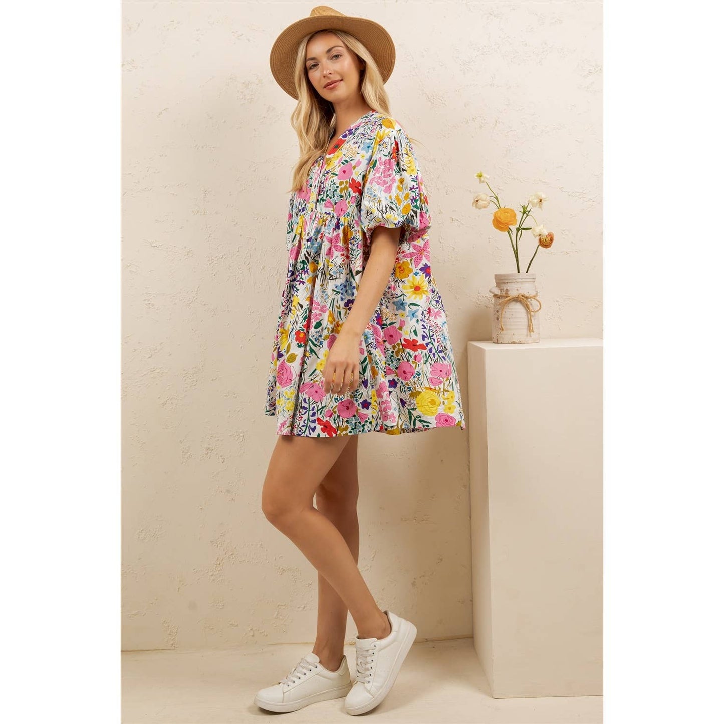 WILDFLOWER GARDEN TUNIC DRESS (SD7035)
