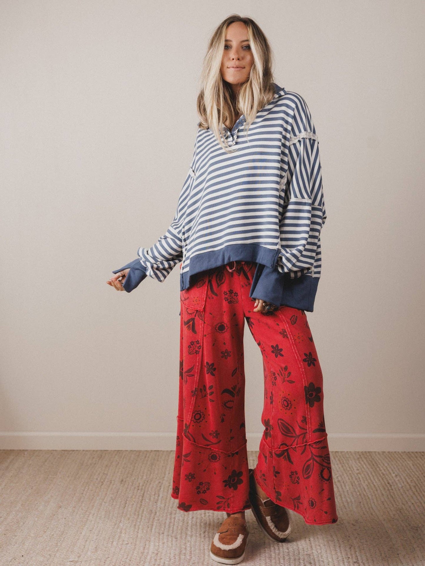 Wander Easy Top - Blue Denim