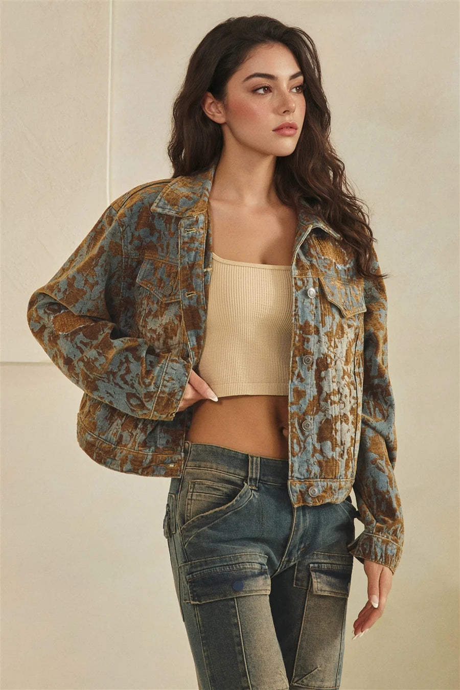 Burn out distressed Jacket