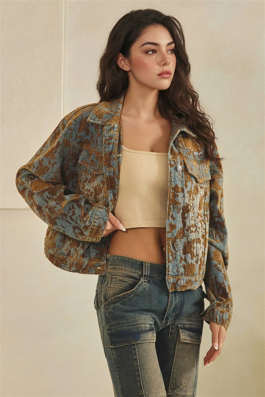 Burn out distressed Jacket