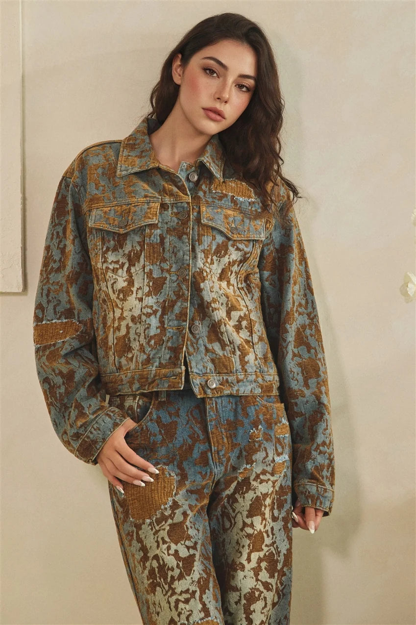Burn out distressed Jacket
