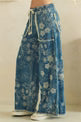 Floral Patch Embroidered Denim Pants